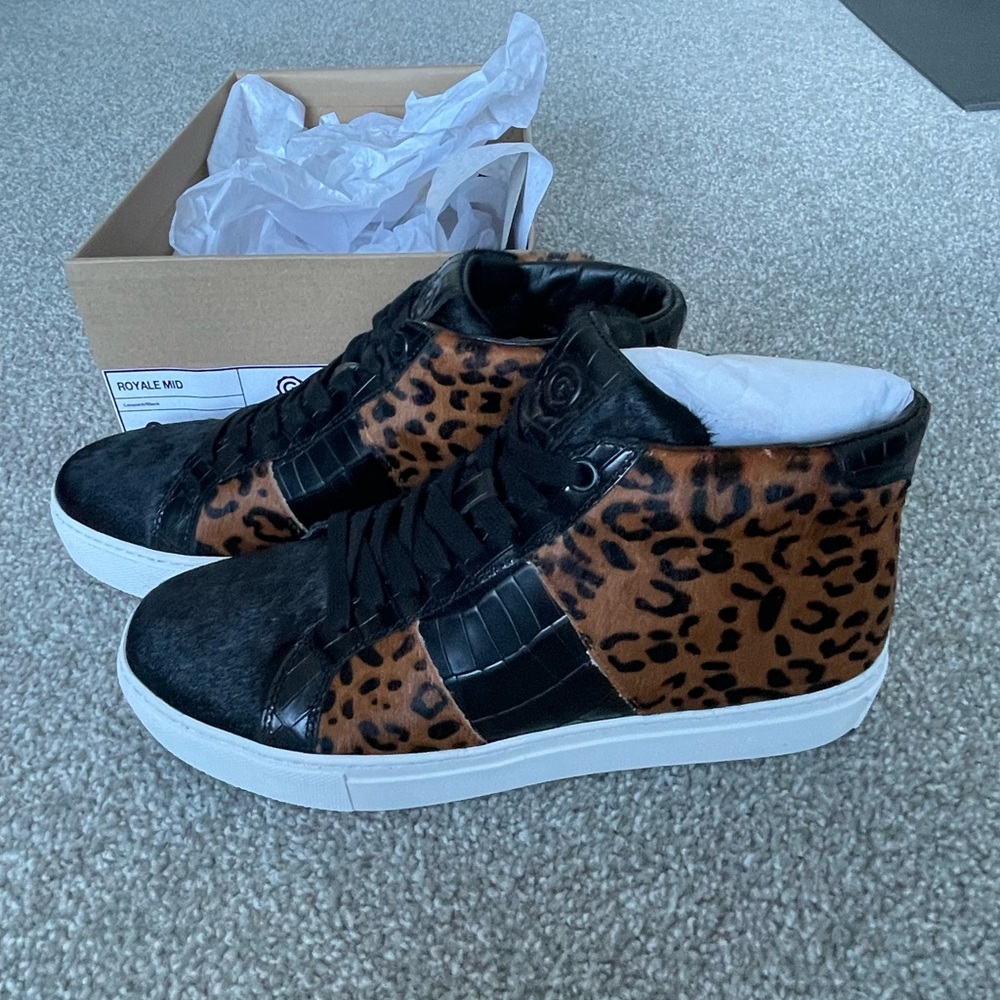 Greats Royale Mid Haircalf and Glitter shoes